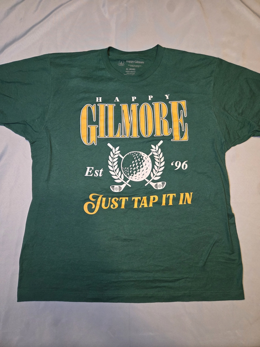 Happy Gilmore Green Graphic Tee - Yellow & White Print